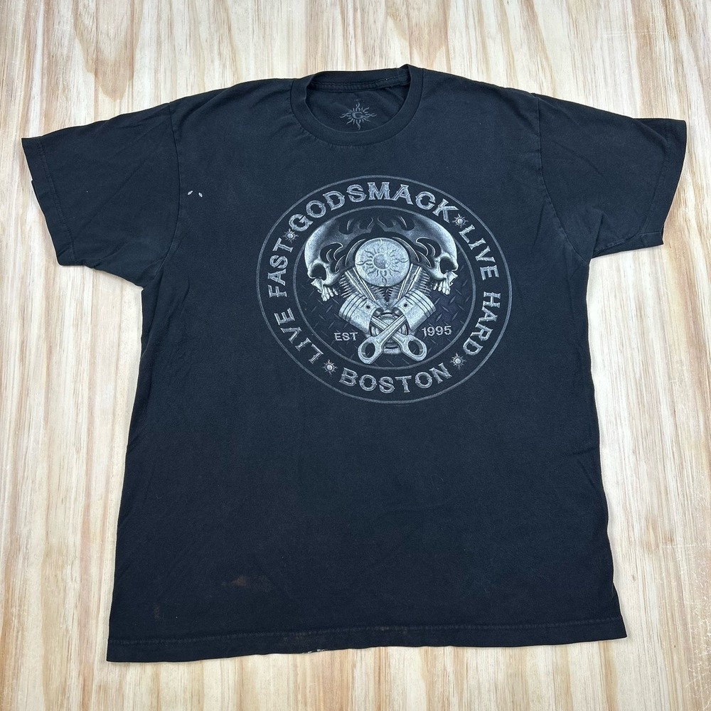 Godsmack Shirt Mens Large Black‎ When Legends Rise Tour 2018 Band Tee Grunge